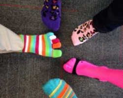 Novartis Celebrates Autism Rocks Socks - April 2014